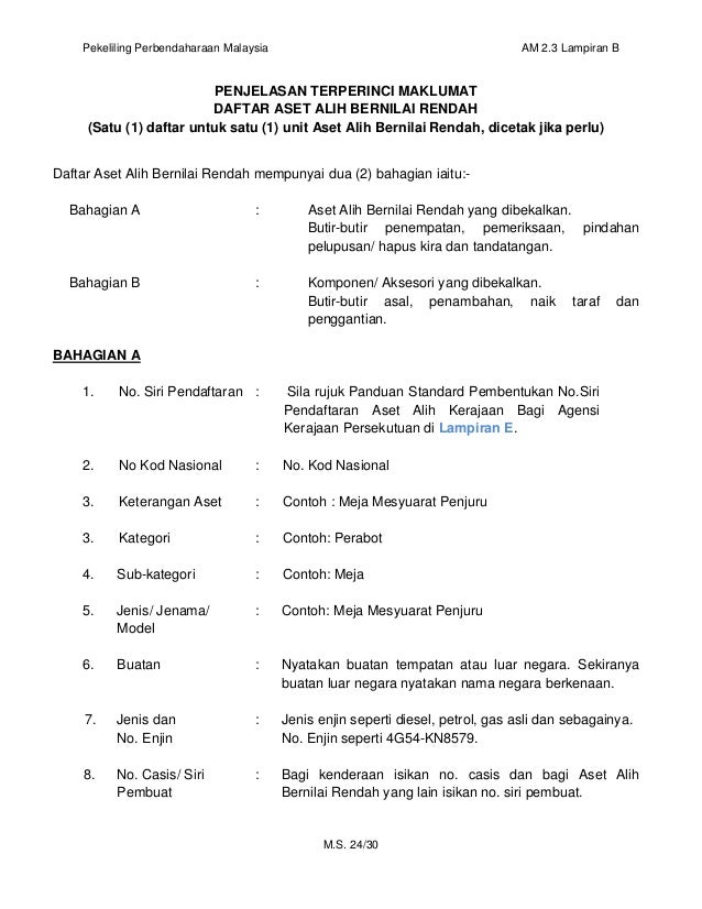 Pekeliling 1 Pp 2018 Modal Amp Inventori