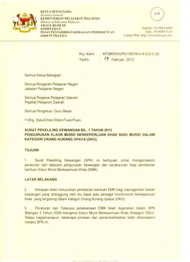 Contoh Surat Kepada Pejabat Kesihatan Daerah Kuala Muda