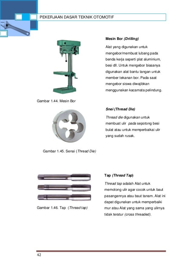Pekerjaan dasar teknik otomotif