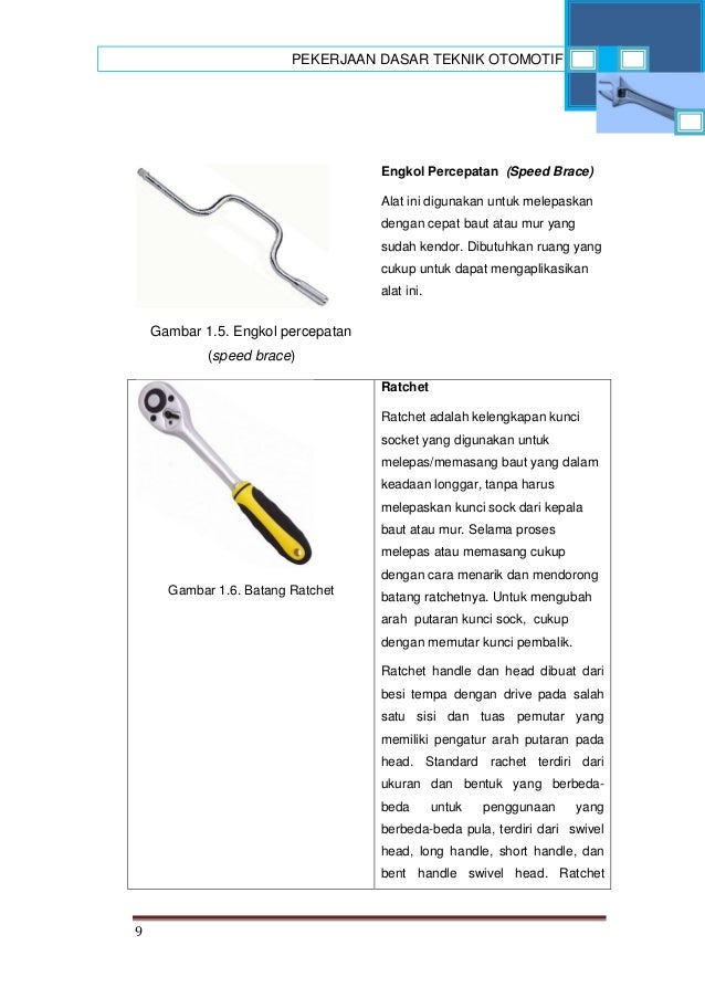 Pekerjaan teknik dasar otomotif