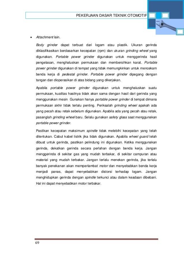 Pekerjaan teknik dasar otomotif