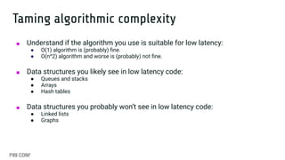 Patterns of Low Latency by Pekka Enberg | PDF