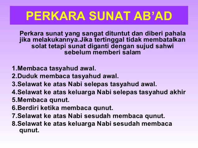 Perkara Sunat Dalam Solat Perkara Sunat Dalam Solat Ada Berapa - malaymalaq