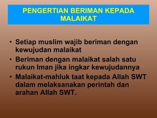 Maksud Beriman Kepada Malaikat