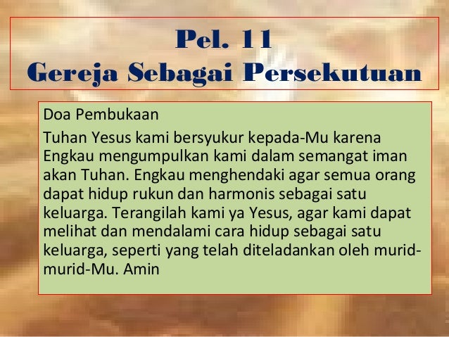 Pel 11 Gereja Sebagai Persekutuan
