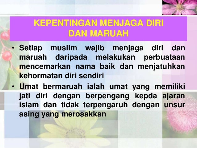 Pel 28 Menjaga Maruah Diri