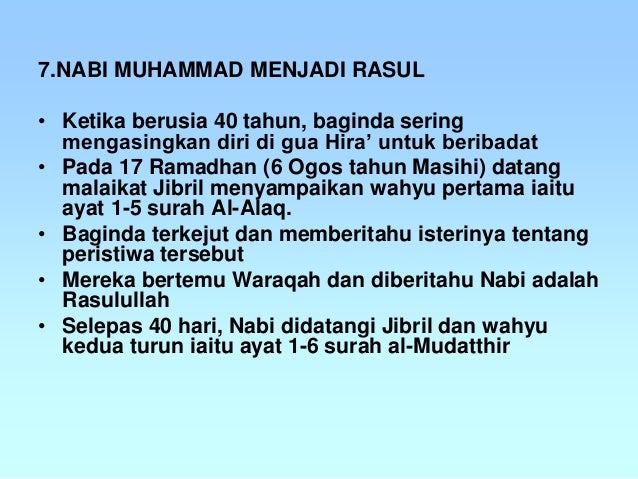 RIWAYAT HIDUP RASULULLAH