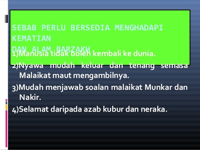 Akidah: Kematian dan alam barzah satu kepastian