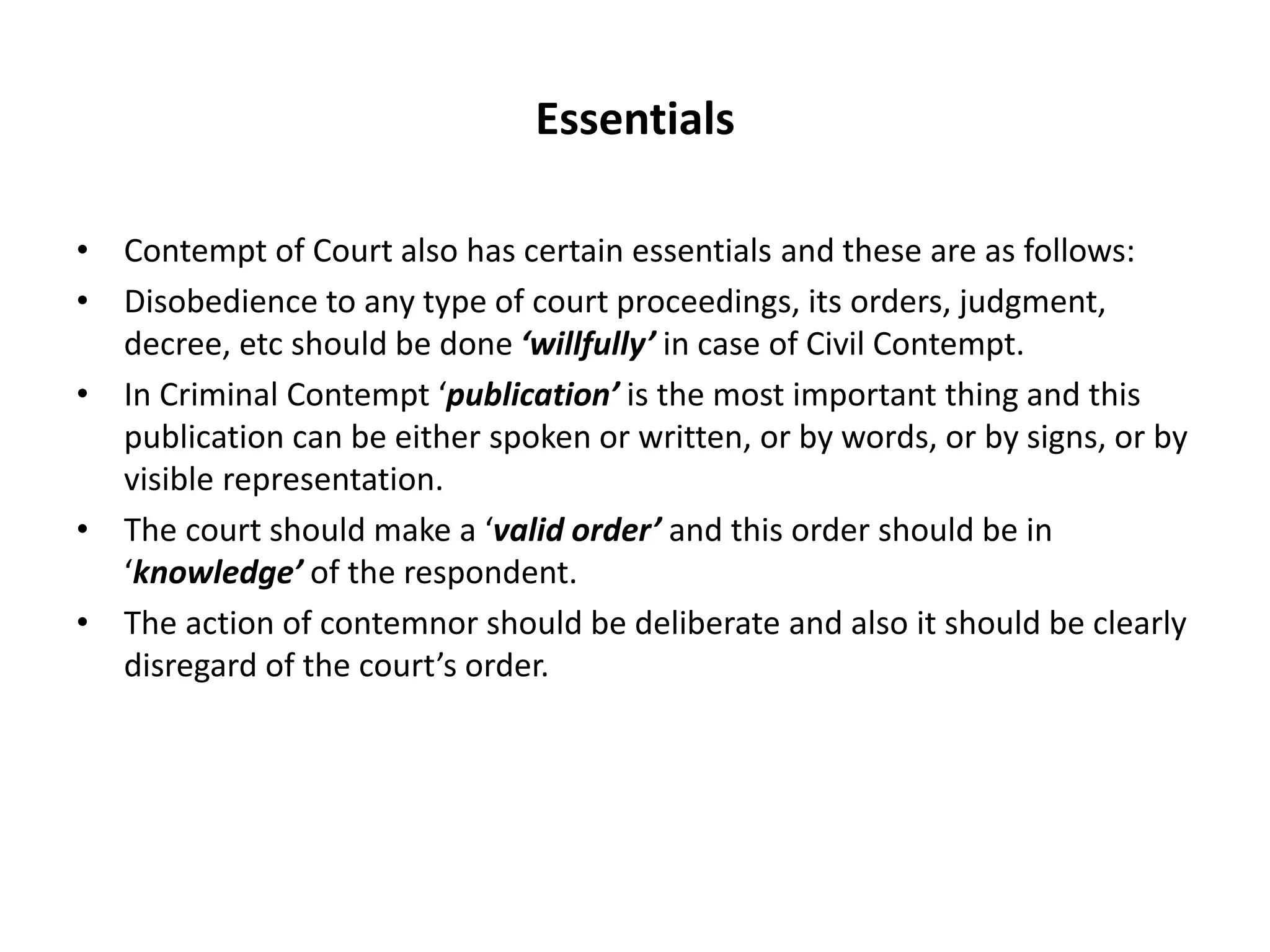 Pe L 14 Contempt Of Court Ppt To Help Law Students Ppt