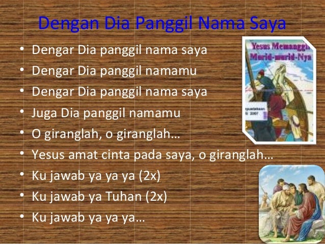 Pel 5. Yesus Memanggil Murid-Murid-Nya