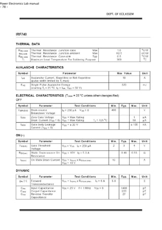 Power Electronics Lab manual
- 78 -
DEPT. OF ECE,KSSEM
 