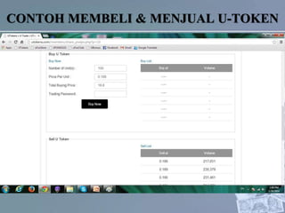 CONTOH MEMBELI & MENJUAL U-TOKEN
 