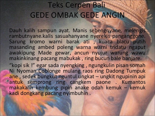 Contoh Cerpen Bahasa Bali Singkat