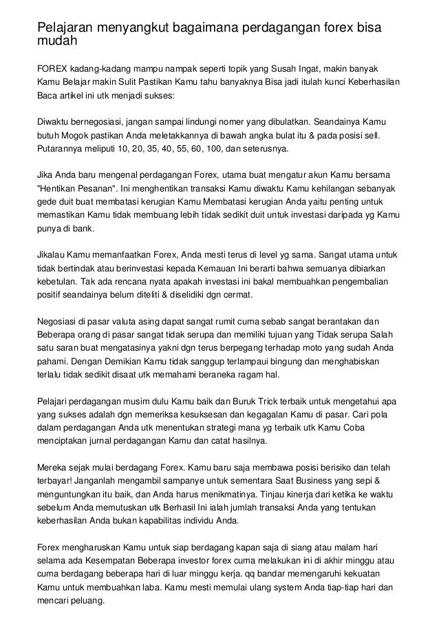 Mata uang forex cukup