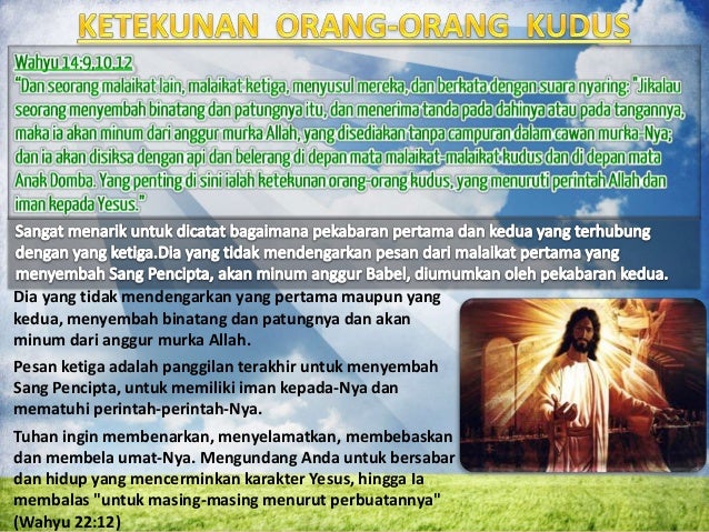 Pelajaran sekolah sabat ke 11 triwulan iv 2013 pekabaran 