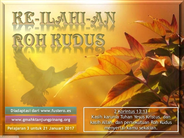 Pelajaran sekolah sabat ke 3 triwulan 1 2017