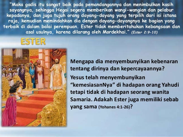 Pelajaran sekolah sabat ke 6 qtr 3 2015 ester dan mordekhai