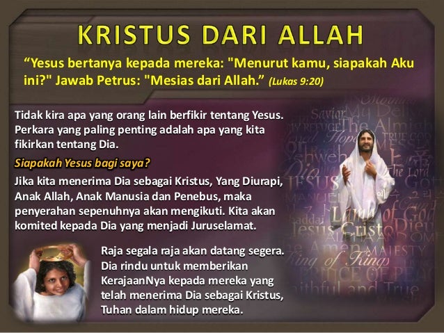 Pelajaran Sekolah Sabat 3 Kuarter 2 2015 Siapakah Yesus 