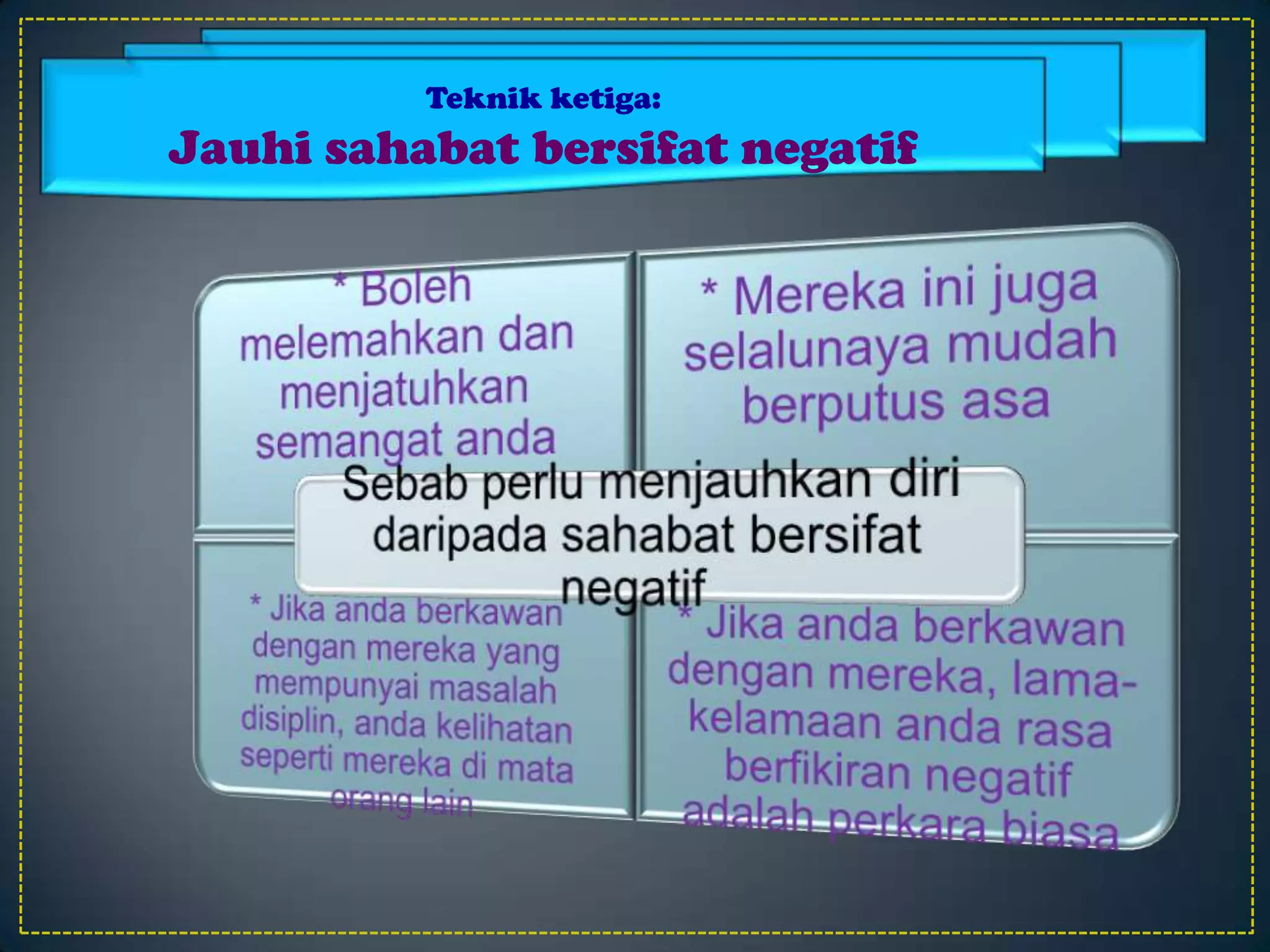 TeknikKedua:Dekatisahabatberfikiranpositif