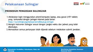 Pelaksanaan dan Pelaporan Asesmen Nasional serta Pemanfaatan Dashboard ...