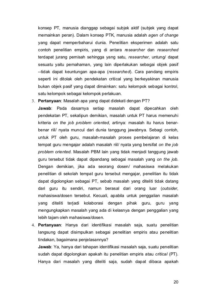 Pelaksanaan dan Pelaporan PTK/PTS