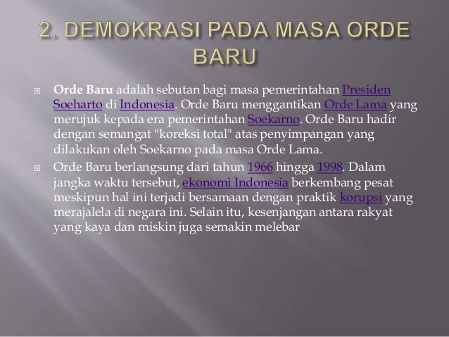 Pelaksanaan demokrasi di indonesia