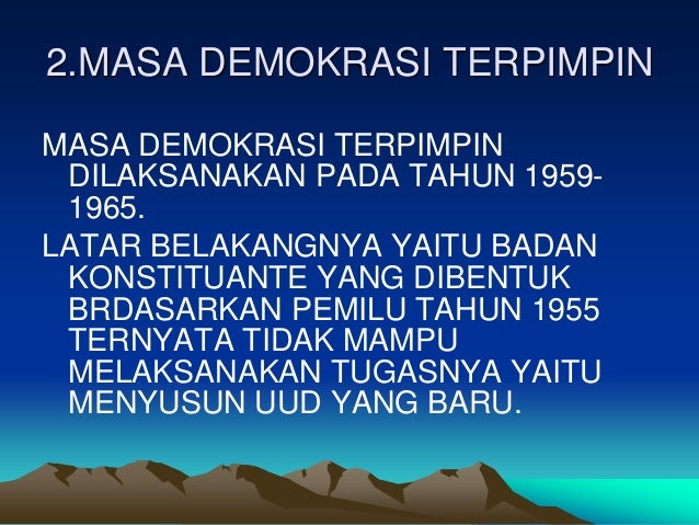 Pelaksanaan demokrasi di indonesia