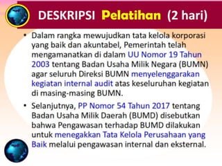 DESKRIPSI Pelatihan (2 hari)
 