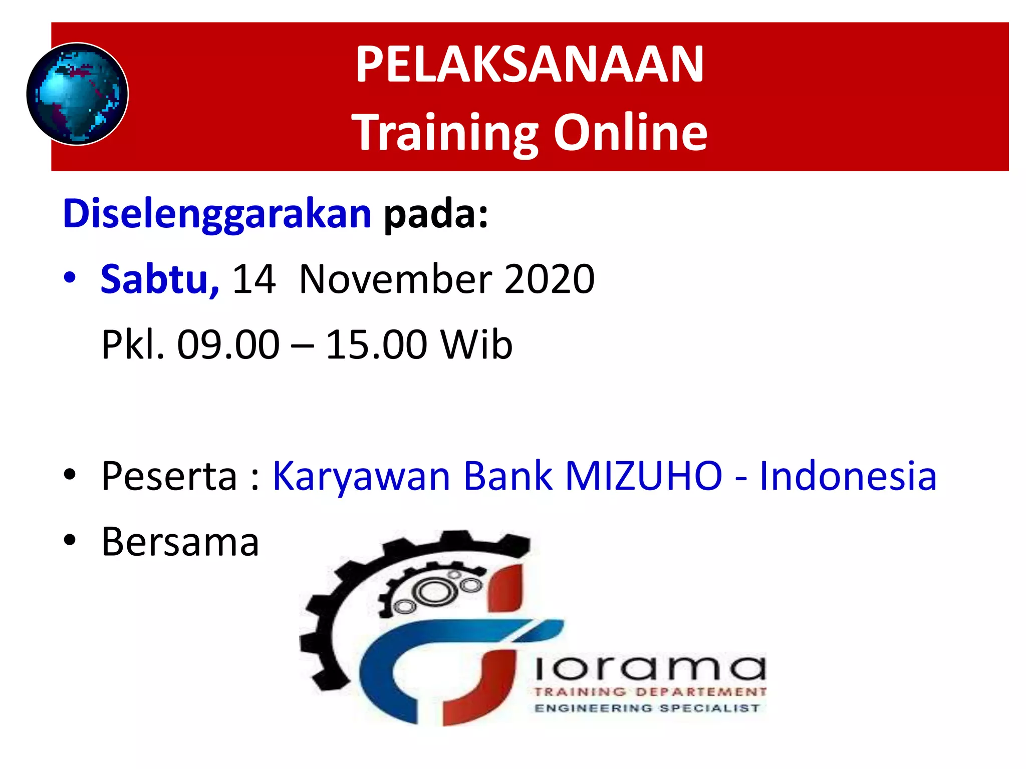 Pelaksanaan Training online 