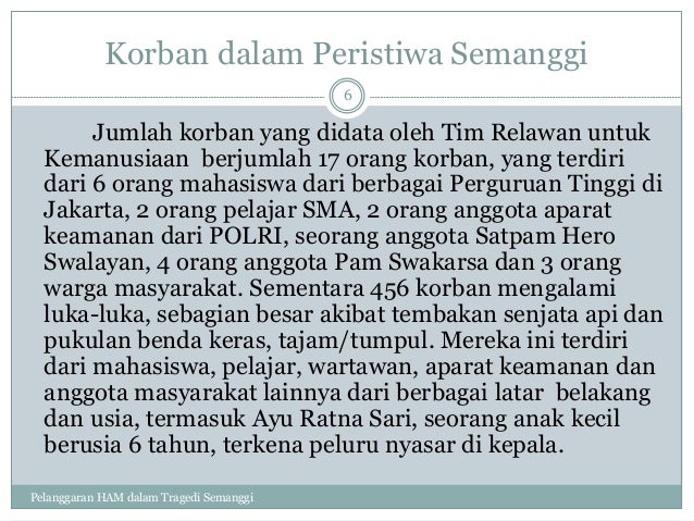 Pelanggaran ham dalam tragedi semanggi