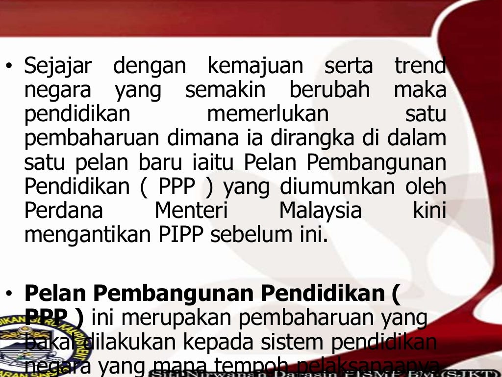 pelan induk pembangunan pendidikan (pipp)