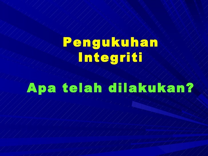 Pelan Integriti Nasional