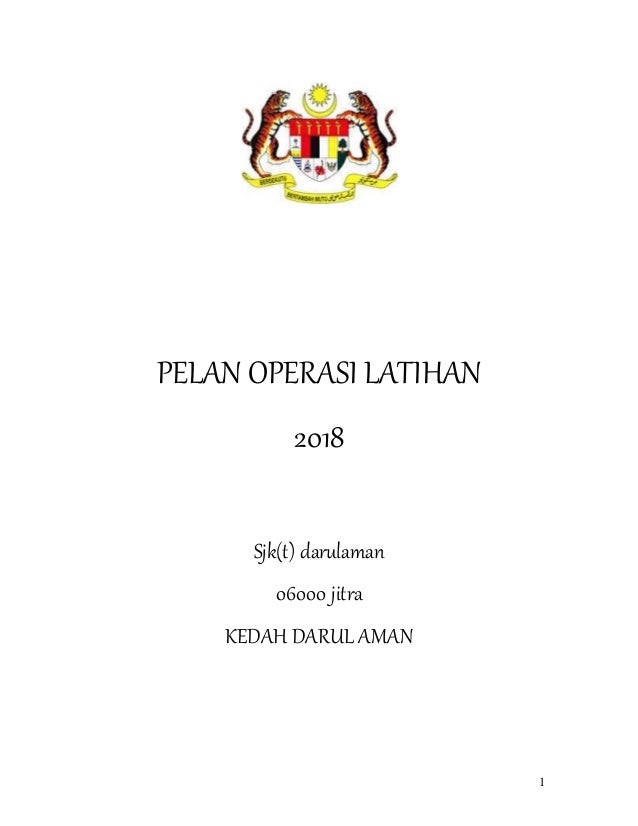 Pelan Operasi Latihan Ldp 2018