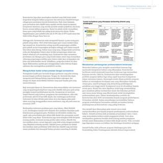 Pelan Pembangunan Pendidikan Malaysia 2013 - 2025
Bab 5 Guru dan Pemimpin Sekolah

Kementerian juga akan menetapkan standard yang lebih ketat untuk
bergraduat daripada latihan perguruan dan seterusnya diambil bertugas
sebagai guru permulaan bawah Kementerian. Pada masa hadapan,
guru permulaan akan dipilih hanya apabila mereka dapat menguasai
kompetensi minimum yang mereka perolehi melalui praktikum dan kerja
kursus semasa latihan perguruan. Syarat ini adalah untuk memastikan
hanya guru yang terbaik dan paling layak menyertai sistem. Walau
bagaimanapun, guru pelatih sedia ada di IPG dan di IPTA pada masa kini
tidak terikat dengan dasar baru ini.
Sehingga kini, Kementerian telah mengambil hampir 15,000 orang guru
pelatih setiap tahun. Oleh sebab kekurangan guru secara mutlak bukan
lagi menjadi isu, Kementerian sedang meneliti pengurangan ambilan
guru pelatih secara berperingkat-peringkat sehingga 50% dalam tempoh
lima tahun akan datang. Dalam masa yang sama, dengan kadar persaraan
sedia ada dijangkakan baharu akan berlaku pengurangan dalam saiz
kohort sebanyak 10% menjelang 2025. Kementerian akan memantau
perubahan saiz bilangan guru yang berada dalam sistem bagi memastikan
sebarang pengurangan ambilan guru baharu tidak akan menjejaskan saiz
kelas atau keberhasilan murid. Sebaliknya, pengecilan kohort ini akan
dapat dilaksanakan apabila guru menggunakan waktu bekerja dengan
optimum dan meningkatkan produktiviti mereka.

EKSHIBIT 5-10
Contoh kompetensi yang diharapkan berbanding dimensi yang
dicadangkan
Tahap
Dimensi
I

Pengajaran dan
Pembelajaran

▪ Penyediaan
pengajaran

1

2

▪ Objektif pengajaran
adalah jelas.
Pemilihan alat
pengajaran agak
kurang sesuai

▪…

II Nilai Profesional

▪…
▪…
III

Aktiviti luar bilik
darjah

▪…
▪…
IV

Sumbangan
Profesional

3

4

▪ Objektif pengajaran

adalah jelas dan
boleh diukur. Aktiviti
dirancang untuk
memenuhi objektif
pengajaran dengan
menggunakan alat
pengajaran yang
sesuai

5

6

▪ Objektif pengajaran

adalah jelas, boleh
diukur sesuai dengan
keupayaan murid..
Aktiviti dirancang
untuk memenuhi
objektif dengan
menggunakan alat
pengajaran yang
menarik minat

▪ Tidak dapat memberi ▪ Kadang kala memberi ▪ Memberi tumpuan
sumbangan sepenuhnya kepada tugasan
yang diarahkan

sumbangan sepenuhnya kepada tugasan
yang diarahkan

dan komitmen penuh
pada tugasan yang
diarahkan

▪ Tidak dapat

▪ Dapat menyediakan

▪ Dapat menyediakan

▪ Tidak menunjukkan

▪ Melakukan

▪ Melakukan

menyediakan pelan
tugasan khusus

peningkatan kendiri

pelan tugasan khusus
tetapi tidak
menyeluruh atau jelas

peningkatan kendiri
untuk pembelajaran
kerjaya

pelan tugasan
khusus yang jelas,
tepat dan
menyeluruh

peningkatan kiendiri
yang relevan untuk
peningkatan kerjaya

Menekankan pembangunan profesionalisme berterusan

Menyedari bahawa guru mungkin memerlukan bantuan bagi
memenuhi kompetensi baharu yang diharapkan, Kementerian
Mengukuhkan kaitan antara prestasi dengan kompetensi
beriltizam untuk memenuhi keperluan berkenaan bagi memastikan
Peningkatan kualiti guru bermula dengan gambaran yang jelas tentang
kejayaan mereka. Oleh itu, Kementerian akan membangunkan
kecemerlangan profesion keguruan. Dengan itu, Kementerian dapat
portfolio program latihan bagi setiap aspek keperluan kompetensi
mengenal pasti bidang-bidang yang memerlukan sokongan, dan
dalam instrumen baharu. Sesetengah modul dalam portfolio program
dengan itu dapat menyediakan bantuan yang tepat kepada guru yang
latihan ini merangkumi kecekapan asas yang diharapkan daripada
memerlukannya.
semua guru, seperti pedagogi yang menyokong pembangunan
pemikiran aras tinggi murid. Kompetensi teras ini diwajibkan kepada
Bagi mencapai tujuan ini, Kementerian akan menyediakan satu instrumen
semua guru. Modul lain akan dijadikan elektif bagi membolehkan
yang mengandungi kompetensi yang perlu dimiliki oleh guru pada setiap
guru membuat pilihan berdasarkan minat dan kekuatan peribadi,
peringkat tempoh perkhidmatan mereka. Kompetensi ini merentas
atau mana-mana bidang yang dikenal pasti untuk meningkatkan
empat dimensi yang berbeza: pengajaran dan pembelajaran, nilai-nilai
profesionalisme guru. Dalam membangunkan portfolio ini,
profesional, aktiviti di luar bilik darjah, dan sumbangan profesional.
Kementerian akan lebih menumpukan kepada program pembelajaran
Instrumen ini akan dirintis pada tahun 2013 dan diguna pakai pada
berasaskan sekolah. Kajian antarabangsa menunjukkan bahawa
tahun 2014 bagi menggantikan semua instrumen yang ada pada masa ini,
program pembelajaran berasaskan sekolah merupakan bentuk
termasuk LNPT.
pembangunan profesionalisme yang paling berkesan.
Berdasarkan instrumen penilaian guru yang baharu, (lihat Ekshibit
5-10), dicadangkan hampir 60% daripada skor penilaian diasaskan pada
keberkesanan pengajaran guru. Penilaian ini ditentukan melalui dua
aspek, iaitu pemerhatian guru dalam bilik darjah dan pencapaian murid
dalam kelas yang diajar. Kementerian juga mencadangkan lebih daripada
seorang penilai, termasuk seorang penilai rakan sebaya, dilantik dan
mewujudkan proses rayuan bagi guru yang tidak setuju dengan penilaian
yang dilakukan terhadap mereka. Objektif proses penilaian ini adalah
mewujudkan suatu pendekatan lebih tekal dan objektif yang merentas
semua penilaian dan memupuk budaya prestasi cemerlang di sekolah.

Dua inisiatif akan dilancarkan pada Januari 2013 untuk
memperkenalkan guru kepada program pembangunan profesionalisme
baharu. Inisiatif pertama ialah pewujudan perpustakaan video e-Guru
yang menyediakan koleksi contoh pengajaran terbaik. Guru akan
mendapatkan gambaran bersifat amali tentang amalan pengajaran
terbaik untuk dilaksanakan di dalam bilik darjah mereka. Video ini boleh
juga digunakan semasa sesi latihan dan bimbingan kemahiran pedagogi.
Inisiatif kedua ialah peluasan program bimbingan guru iaitu
Pembimbing Pakar Pembangunan Sekolah (School Improvement

5-10

 