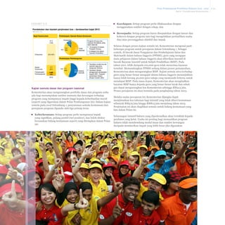 Pelan Pembangunan Pendidikan Malaysia 2013 - 2025
Bab 6 Transformasi Kementerian

EKSHIBIT 6-9
Pendekatan dan kaedah penjimatan kos – berdasarkan bajet 2012
RM bilion (%)

Total budget
Bajet Keseluruhan

Perbelanjaan Operasi Bukan-Emolumen
37.3
(100)

Penjimatan
0.8
(11)
2.6
KIV (34)

Emolumen

4.2 Telah
(55) disemak

25.0 (67)

Program Khusus dan
Operasi Pendidikan yang
telah disemak
▪ 10 program di bawah
Program Khusus
▪ 9 kategori kos dalam
Operasi Pendidikan

Perbelanjaan Pembangunan

▪
BukanEmolumen

7.7
(21)

Perbelanjaan
Pembangunan

4.6M
(12)

KIV 2.1
(45)

2.5
Sedang
(55)
disemak

2012

▪

Semakan purata kos per
sekolah bagi jenis
bangunan berbeza
Semakan faedah
penggunaan pendekatan
seperti JKR – Kaedah
pembinaan Sistem
Binaan Industri (IBS)

Kajian semula dasar dan program nasional
Kementerian akan mengurangkan portfolio dasar dan program sedia
ada bagi menumpukan sumber manusia dan kewangan terhadap
program yang mempunyai impak tinggi kepada keberhasilan murid
(seperti yang digariskan dalam Pelan Pembangunan ini). Dalam kajian
semula pada awal Gelombang 1, penyusunan semula keutamaan dan
pewajaran program dipandu oleh tiga prinsip teras:
▪▪ Keberkesanan: Setiap program perlu mempunyai impak
yang signifikan, pulang positif (net-positive), dan boleh diukur
berasaskan bidang keutamaan seperti yang ditetapkan dalam Pelan
ini;

▪▪ Kecekapan: Setiap program perlu dilaksanakan dengan
menggunakan sumber dengan cekap, dan
▪▪ Bersepadu: Setiap program harus disepadukan dengan lancar dan
koheren dengan program lain bagi mengelakkan pertindihan usaha
dan/atau percanggahan objektif dan impak.
Selaras dengan proses kajian semula ini, Kementerian mengenal pasti
beberapa program untuk pewajaran dalam Gelombang 1. Sebagai
contoh, di bawah dasar Pengajaran dan Pembelajaran Sains dan
Matematik dalam bahasa Inggeris (PPSMI), guru yang mengajar
mata pelajaran dalam bahasa Inggeris akan diberikan insentif di
bawah Bayaran Insentif untuk Subjek Pendidikan (BISP). Pada
tahun 2011, lebih daripada 210,000 guru telah menerima bayaran
tersebut. Memandangkan PPSMI sedang dalam proses pemansuhan,
Kementerian akan mengurangkan BISP. Kajian semula 2012 terhadap
guru yang benar-benar mengajar dalam bahasa Inggeris menunjukkan
hanya lebih kurang 40,000 guru sahaja yang memenuhi kriteria untuk
mendapat BISP. Pada masa depan, Kementerian akan menghadkan
bayaran BISP hanya kepada guru yang benar-benar layak dan sekali
gus dapat mengurangkan kos Kementerian sehingga RM413 juta.
Proses pewajaran ini akan bermula pada penghujung tahun 2013.
Melalui usaha pewajaran ini, Kementerian dijangka dapat
memjimatkan kos tahunan bagi inisiatif yang tidak diberi keutamaan
sebanyak RM579 juta hingga RM813 juta menjelang tahun 2015.
Penjimatan ini akan diagihkan semula untuk bidang keutamaan yang
lain dalam Pelan ini.
Sebarangan inisiatif baharu yang diperkenalkan akan tertakluk kepada
penilaian yang ketat. Usaha ini penting bagi memastikan program
baharu tidak membendung modal insan dan sumber kewangan
daripada memberikan impak yang lebih besar jika digunakan

6-12

 