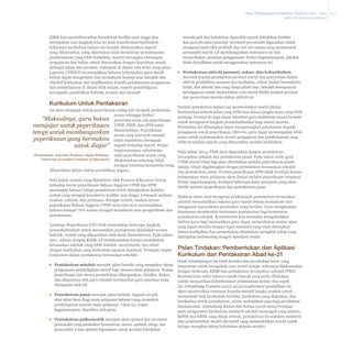 Pelan Pembangunan Pendidikan Malaysia 2013 - 2025
Bab 4 Pembelajaran Murid

KSSR kini menitikberatkan kemahiran berfikir aras tinggi dan
merupakan satu langkah jelas ke arah transformasi kurikulum.
Sekiranya kurikulum baharu ini hendak dilaksanakan seperti
yang dihasratkan, yang diperlukan ialah kemahiran penyampaian
pembelajaran yang lebih kompleks, seperti merangka rancangan
pengajaran dan bahan untuk disesuaikan dengan keperluan murid
pelbagai tahap dan prestasi, walaupun di dalam satu kelas yang sama.
Laporan UNESCO menunjukkan bahawa kebanyakan guru masih
belum dapat mengetahui dan memahami konsep asas falsafah dan
objektif kurikulum dan implikasinya kepada pelaksanaan pengajaran
dan pembelajaran di dalam bilik darjah, seperti pembelajaran
bersepadu, pendidikan holistik, kreatif, dan inovatif.

Kurikulum Untuk Pentaksiran
Isu guru mengajar untuk peperiksaan sering kali menjadi perdebatan
awam sehingga timbul
“Maksudnya, guru bukan persoalan sama ada peperiksaan
mengajar untuk peperiksaan UPSR, PMR, dan SPM patut
tetapi untuk membangunkan dimansuhkan. Peperiksaan
awam yang bercorak sumatif
peperiksaan yang bermakna tidak sepatutnya berimpak
untuk diajar” negatif terhadap murid. Walau
bagaimanapun, cabarannya
(Terjemahan: Emeritus Professor Dylan Williams, ialah peperiksaan awam yang
University of London’s Institute of Education) dilaksanakan sekarang tidak
menguji kesemua kemahiran yang
dihasratkan dalam sistem pendidikan negara. 	
Satu kajian semula yang dijalankan oleh Pearson Education Group
terhadap kertas peperiksaan Bahasa Inggeris UPSR dan SPM
mendapati bahawa tahap pentaksiran boleh ditingkatkan melalui
soalan yang menguji kemahiran berfikir aras tinggi, termasuk aplikasi,
analisis, sintesis. dan penilaian. Sebagai contoh, analisis kertas
peperiksaan Bahasa Inggeris UPSR 2010 dan 2011 menunjukkan
bahawa hampir 70% soalan menguji kemahiran asas pengetahuan dan
pemahaman.
Lembaga Peperiksaan (LP) telah memulakan beberapa langkah
penambahbaikan untuk memastikan pentaksiran dijalankan secara
holistik, seperti yang dihasratkan oleh dasar Kementerian. Pada tahun
2011, selaras dengan KSSR, LP melaksanakan format pentaksiran
berasaskan sekolah yang lebih holistik, menyeluruh, dan selari
dengan kurikulum yang berbentuk rujukan standard. Terdapat empat
komponen dalam pentaksiran berasaskan sekolah:
▪▪ Pentaksiran sekolah merujuk ujian bertulis yang mengukur tahap
penguasaan pembelajaran murid bagi sesuatu mata pelajaran. Soalan
peperiksaan dan skema pemarkahan dibangunkan, ditadbir, diskor,
dan dilaporkan oleh guru sekolah berdasarkan garis panduan yang
ditetapkan oleh LP;
▪▪ Pentaksiran pusat merujuk ujian bertulis, tugasan projek,
atau ujian lisan (bagi mata pelajaran bahasa) yang mentaksir
pembelajaran sesuatu mata pelajaran. Ujian ini, walau
bagaimanapun, diperiksa oleh guru;
▪▪ Pentaksiran psikometrik merujuk ujian aptitud dan inventori
personaliti yang mentaksir kemahiran, minat, aptitud, sikap, dan
personaliti. Ujian aptitud digunakan untuk menilai kebolehan

semula jadi dan kebolehan diperoleh seperti kebolehan berfikir
dan penyelesaian masalah. Inventori personaliti digunakan untuk
mengenal pasti sifat peribadi dan ciri-ciri utama yang membentuk
personaliti murid. LP membangunkan instrumen ini dan
menyediakan panduan penggunaan. Walau bagaimanapun, sekolah
tidak diwajibkan untuk menggunakan instrumen ini.
▪▪ Pentaksiran aktiviti jasmani, sukan, dan kokurikulum
merujuk kepada pentaksiran prestasi murid dan penyertaan dalam
aktiviti pendidikan jasmani dan kesihatan, sukan, badan beruniform,
kelab, dan aktiviti lain yang ditaja pihak luar. Sekolah mempunyai
kelonggaran untuk menentukan cara murid dinilai melalui prestasi
dan penyertaan mereka dalam aktiviti ini.
Format pentaksiran baharu ini membolehkan murid dinilai
berdasarkan keberhasilan yang lebih luas dalam jangka masa yang lebih
panjang. Format ini juga dapat memberi guru maklumat secara berkala
untuk mengambil langkah penambahbaikan bagi murid mereka.
Perubahan ini diharapkan dapat mengurangkan penekanan, kepada
pengajaran untuk peperiksaan. Oleh itu, guru dapat menumpukan lebih
masa untuk melaksanakan proses pengajaran dan pembelajaran yang
lebih bermakna seperti yang dihasratkan melalui kurikulum.
Pada tahun 2014, PMR akan digantikan dengan pentaksiran
berasaskan sekolah dan pentaksiran pusat. Pada tahun 2016, gred
UPSR murid tidak lagi akan ditentukan melalui peperiksaan awam
sahaja, tetapi digabungkan dengan pentaksiran berasaskan sekolah
dan pentaksiran pusat. Format peperiksaan SPM tidak berubah kerana
kebanyakan mata pelajaran akan dinilai melalui peperiksaan berpusat.
Walau bagaimanapun, terdapat beberapa mata pelajaran yang akan
dinilai melalui peperiksaan dan pentaksiran pusat.
Maklum balas awal mengenai pelaksanaan pentaksiran berasaskan
sekolah menunjukkan bahawa guru masih belum memahami dan
menguasai sepenuhnya perubahan yang berlaku. Guru menghadapi
kesukaran membentuk instrumen pentaksiran bagi komponen
pentaksiran sekolah. Kementerian kini berusaha mengukuhkan
latihan guru bagi memastikan guru dapat menyediakan soalan ujian
yang dapat menilai dengan tepat standard yang telah ditetapkan
dalam kurikulum dan pemarkahan dijalankan mengikut tahap yang
ditetapkan berbanding dengan standard relatif.

Pelan Tindakan: Pembentukan dan Aplikasi
Kurikulum dan Pentaksiran Abad ke-21
Sejak kebelakangan ini telah berlaku dua perubahan besar yang
berpotensi untuk mengubah cara murid belajar sekiranya dilaksanakan
dengan berkesan: KSSR dan pentaksiran berasaskan sekolah (PBS).
Kementerian sedar bahawa masih banyak yang perlu dilakukan
untuk memastikan keberkesanan pelaksanaan kedua-dua aspek
ini. Gelombang Pertama (2013-2015) tranformasi pendidikan ini
akan memberikan tumpuan kepada inisiatif jangka pendek untuk
menambah baik kurikulum bertulis, kurikulum yang diajarkan, dan
kurikulum untuk pentaksiran, selain meletakkan asas bagi perubahan
fundamental. Gelombang Kedua dan Ketiga (2016-2025) berkisar
pada pengenalan kurikulum standard sekolah menengah yang baharu,
KSSM dan KSSR yang dikaji semula, pentaksiran berasaskan standard
dan pembentukan model alternatif yang membolehkan murid untuk
belajar mengikut tahap kebolehan mereka sendiri.

4-4

 