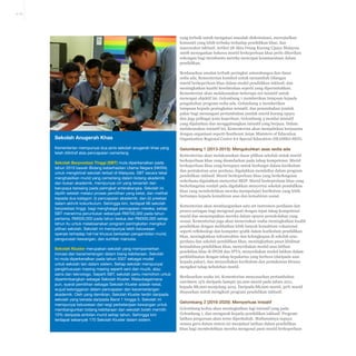4-19

yang terbaik untuk mengatasi masalah diskriminasi, mewujudkan
komuniti yang lebih terbuka terhadap pendidikan khas, dan
masyarakat inklusif. Artikel 28 Akta Orang Kurang Upaya Malaysia
2008 menegaskan bahawa murid berkeperluan khas perlu diberikan
sokongan bagi membantu mereka mencapai kesamarataan dalam
pendidikan.

Sekolah Anugerah Khas
Kementerian mempunyai dua jenis sekolah anugerah khas yang
telah diiktiraf atas pencapaian cemerlang.
Sekolah Berprestasi Tinggi (SBT) mula diperkenalkan pada
tahun 2010 bawah Bidang keberhasilan Utama Negara (NKRA)
untuk mengiktiraf sekolah terbail di Malaysia. SBT secara tekal
menghasilkan murid yang cemerlang dalam bidang akademik
dan bukan akademik, mempunyai ciri yang terserlah dan
berupaya bersaing pada peringkat antarabangsa. Sekolah ini
dipilih setelah melalui proses pemilihan yang ketat, dan melihat
kepada dua kategori: (i) pencapaian akademik; dan (ii) prestasi
dalam aktiviti kokurikulum. Sehingga kini, terdapat 66 sekolah
berprestasi tinggi. bagi menghargai pencapaian mereka, setiap
SBT menerima peruntukan sebanyak RM700,000 pada tahun
pertama, RM500,000 pada tahun kedua dan RM300,000 setiap
tahun itu untuk melaksanakan program peningkatan mengikut
pilihan sekolah. Sekolah ini mempunyai lebih keluwesan
operasi terhadap hal-hal khusus berkaitan pengambilan murid,
pengurusan kewangan, dan sumber manusia.
Sekolah Kluster merupakan sekolah yang mempamerkan
inovasi dan kecemerlangan dalam biang kebitaraan. Sekolah
ini mula diperkenalkan pada tahun 2007 sebagai model
untuk sekolah lain dalam sistem. Setiap sekolah mempunyai
pengkhususan masing masing seperti seni dan muzik, atau
sains dan teknologo. Seperti SBT, sekolah perlu memohon untuk
dipertimbangkan sebagai Sekolah Kluster. Walaubagaimana
pun, syarat pemilihan sebagai Sekolah Kluster adalah ketat,
wujud kelonggaran dalam pencapaian dan kecemerlangan
akademik. Oleh yang demikian, Sekolah Kluster terdiri daripada
sekolah yang berada daripada Band 1 hingga 5. Sekolah ini
mempunyai keluwesan dari segi perbelanjaan kewangan untuk
membangunkan bidang kebitaraan dan sekolah boleh memilih
10% daripada ambilan murid setiap tahun. Sehingga kini
terdapat sebanyak 170 Sekolah Kluster dalam sistem.

Berdasarkan amalan terbaik peringkat antarabangsa dan dasar
sedia ada, Kementerian komited untuk menambah bilangan
murid berkeperluan khas dalam model pendidikan inklusif, dan
meningkatkan kualiti keseluruhan seperti yang diperuntukkan.
Kementerian akan melaksanakan beberapa siri inisiatif untuk
mencapai objektif ini. Gelombang 1 memberikan tumpuan kepada
pengukuhan program sedia ada. Gelombang 2 memberikan
tumpuan kepada peningkatan inisiatif, dan penambahan jumlah
pakar bagi menangani pertambahan jumlah murid kurang upaya
dan juga pelbagai jenis keperluan. Gelombang 3 menilai inisiatif
yang dijalankan dan menggabungkan inisiatif yang berjaya. Dalam
melaksanakan inisiatif ini, Kementerian akan menjalinkan kerjasama
dengan organisasi seperti Southeast Asian Ministers of Education
Organisation Regional Centre for Special Education (SEAMEO-SEN).

Gelombang 1 (2013-2015): Mengukuhkan asas sedia ada
Kementerian akan melaksanakan dasar pilihan sekolah untuk murid
berkeperluan khas yang disandarkan pada tahap kompetensi. Murid
berkeperluan khas yang berupaya untuk berfungsi dalam kurikulum
dan pentaksiran arus perdana, digalakkan mendaftar dalam program
pendidikan inklusif. Murid berkeperluan khas yang berkefungsian
sederhana digalakkan menyertai SEIP. Murid berkeperluan khas yang
berkefungsian rendah pula digalakkan menyertai sekolah pendidikan
khas yang membolehkan mereka mempelajari kurikulum yang lebih
bertumpu kepada kemahiran asas dan kemahiran sosial.
Kementerian akan membangunkan satu set instrumen penilaian dan
proses saringan bagi mengenal pasti dengan tepat tahap kompetensi
murid dan menempatkan mereka dalam opsyen persekolahan yang
sesuai. Kementerian juga akan meneruskan usaha meningkatkan kualiti
pendidikan dengan melibatkan lebih banyak kemahiran vokasional
seperti refleksologi dan komputer grafik dalam kurikulum pendidikan
khas, meningkatkan infrastruktur dan kelengkapan di sekolah arus
perdana dan sekolah pendidikan khas, meningkatkan pusat khidmat
kemudahan pendidikan khas, menyediakan modul asas latihan
pendidian khas di IPGM dan IPTA, menyediakan modul latihan dalam
perkhidmatan dengan tahap kepakaran yang berbeza (daripada asas
kepada pakar), dan menyediakan kurikulum dan pentaksiran khusus
mengikut tahap kebolehan murid.
Berdasarkan usaha ini, Kementerian menyasarkan pertambahan
enrolmen 15% daripada hampir 50,000 murid pada tahun 2011,
kepada 88,000 menjelang 2015. Daripada 88,000 murid, 30% murid
disasarkan untuk mengikuti program pendidikan inklusif.

Gelombang 2 (2016-2020): Memperluas Inisiatif
Gelombang kedua akan meningkatkan lagi inisiatif yang pada
Gelombang 1, dan mengarah kepada pendidikan inklusif. Program
latihan perguruan akan terus diperkukuh. Matlamatnya supaya
semua guru dalam sistem ini menjalani latihan dalam pendidikan
khas bagi membolehkan mereka mengenal pasti murid berkeperluan

 
