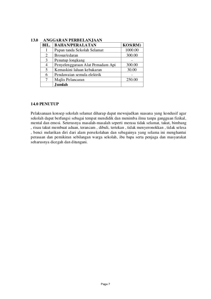 Pelan Tindakan Program Sekolah Selamat