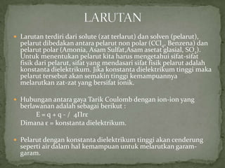 Pelarut bukan air | PPTX