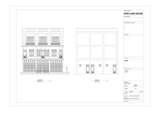 P R O J E C T
DWELLING HOUSE
O W N E R
-
C O N S U L T A N T
-
N O T E
- FRONT
- REAR
T I T L E
VIEW
S U B T I T L E
DATE OF
COMPLETION
SCALE
SHEET
NUMBER
2.1
1:100
APPR
NAME
ARCHITECT
STRUKTURE/
CONTRUCTION
APPROVED
SEPTIA EDI PRATAMA
TITLE
-
CHECKED
SEPTIA EDI PRATAMA
REAR
SCALE 1:100
FRONT
SCALE 1:100
 
