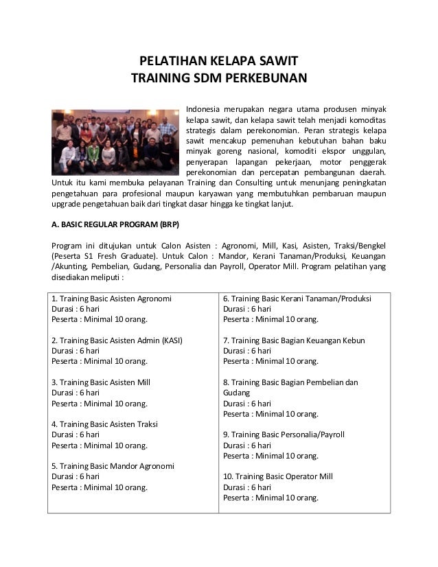 Proposal pembangunan pabrik kelapa sawit