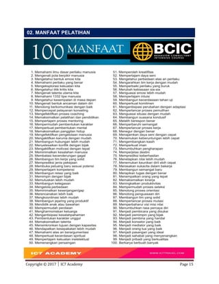Copyright © 2017 │ IC7 Academy Page 15
02. MANFAAT PELATIHAN
 