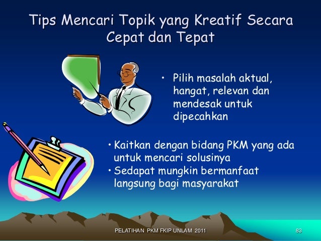 Pelatihan Program Kreativitas Mahasiswa bidang Penelitian 