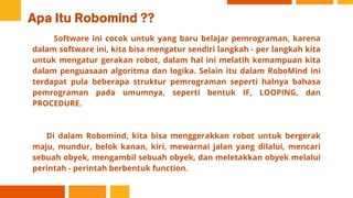 Script Robomind Pelatihan robomind untuk mahasiswa siswa | PDF