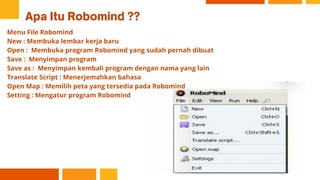 Script Robomind Pelatihan robomind untuk mahasiswa siswa | PDF