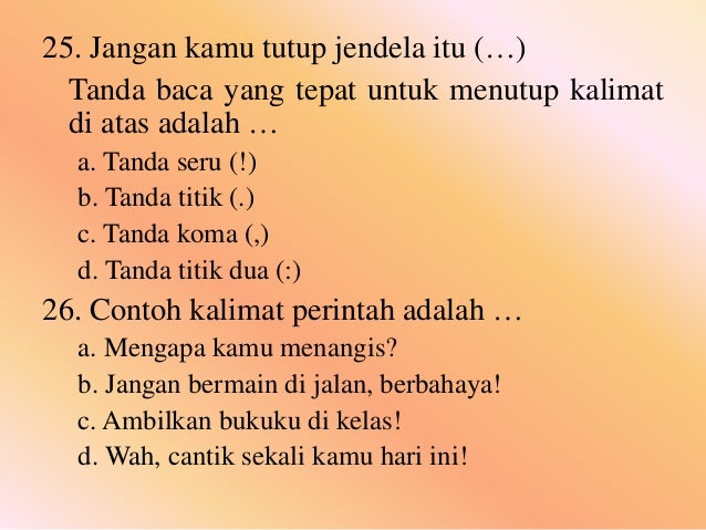Pelatihan ulangan umum semester ii