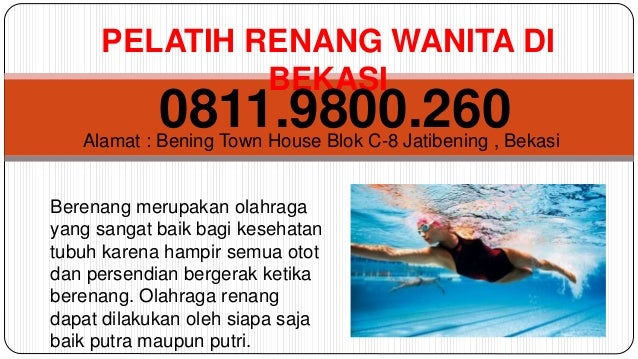 0811.9800.260 | Les Privat Renang Khusus Wanita Bekasi ...