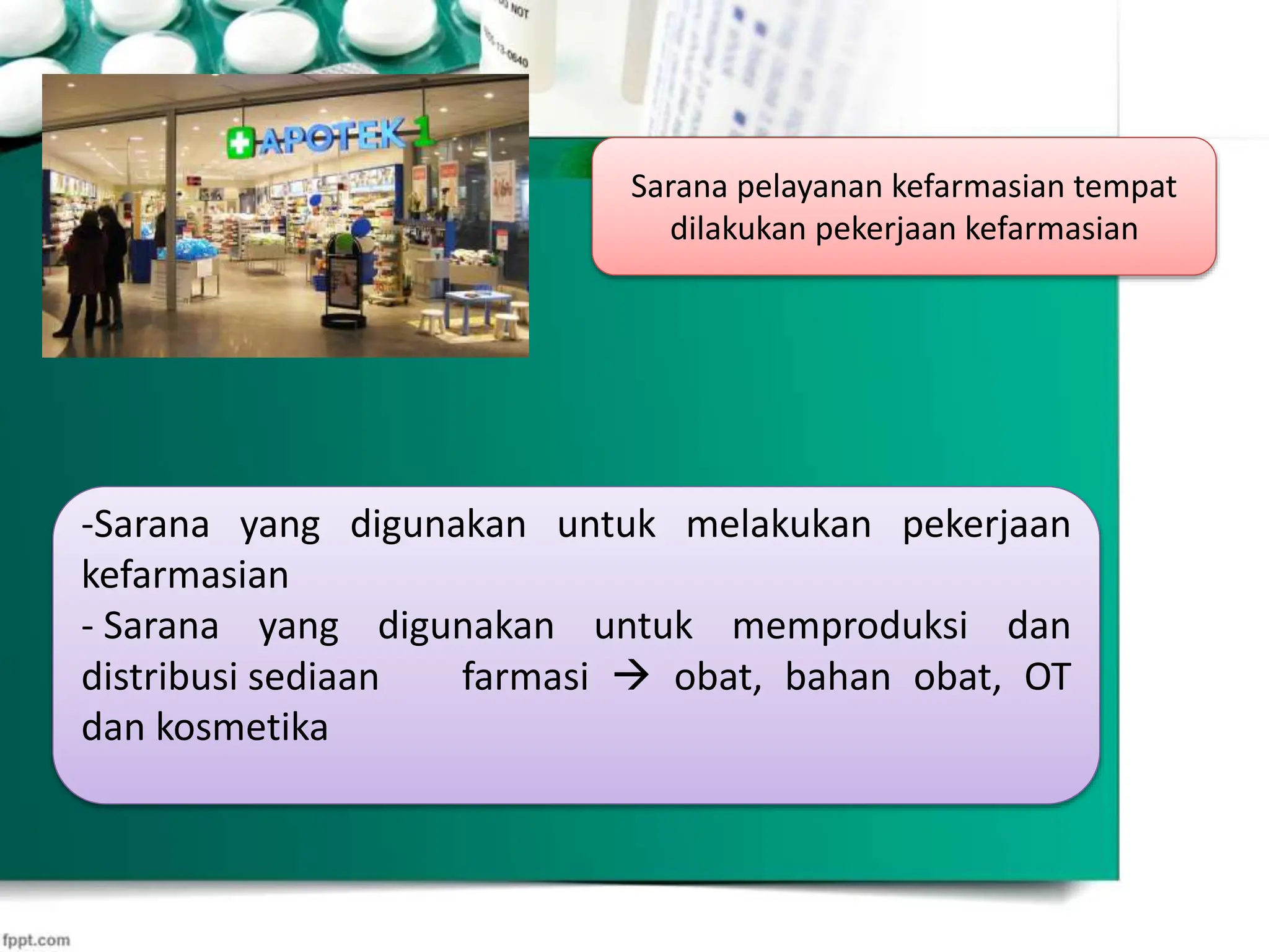 Pelayanan Farmasi Di Rumah Sakit Puskesmas Apotik Pptx