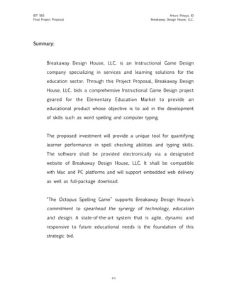 Sample Project Proposal Design Document