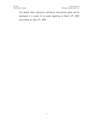 Sample Project Proposal Design Document